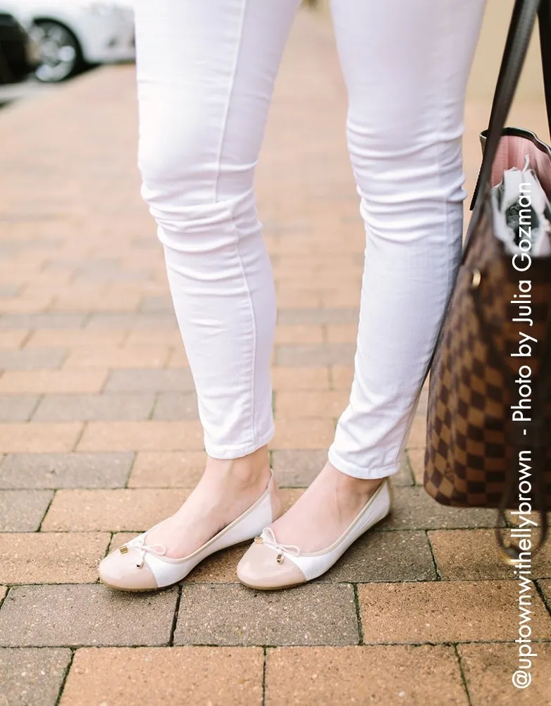 Seraphine Ivory & Nude Ballet Flats