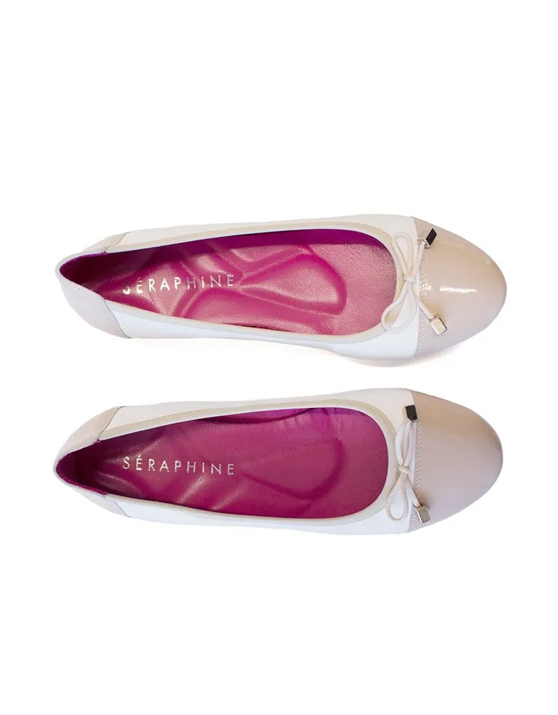 Seraphine Ivory & Nude Ballet Flats