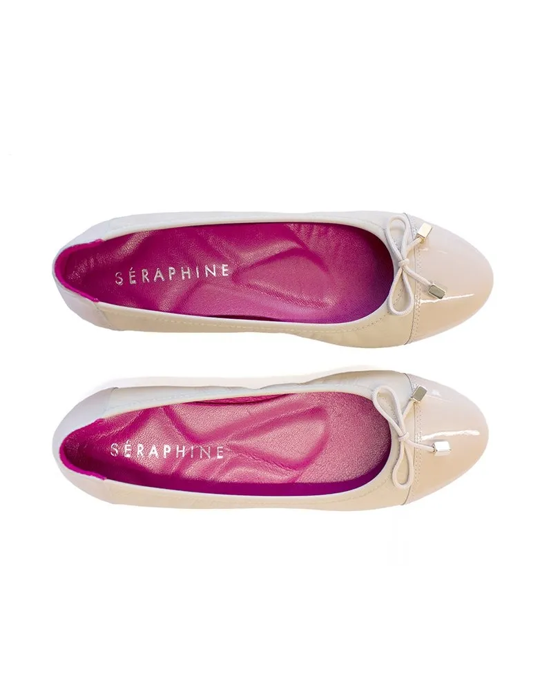 Seraphine Nude Ballet Flats with Pink Insoles