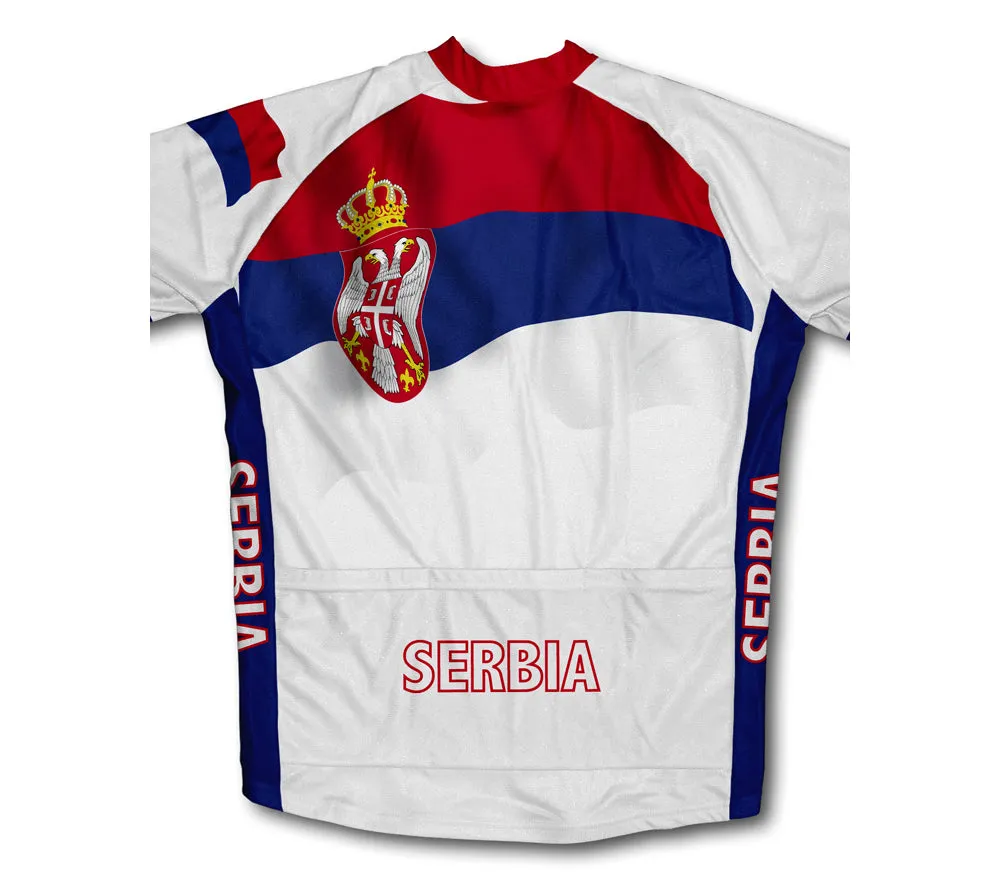 Serbia Flag Winter Thermal Cycling Jersey