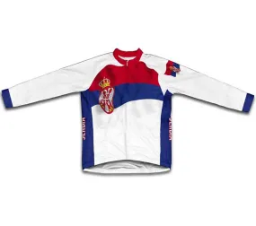 Serbia Flag Winter Thermal Cycling Jersey