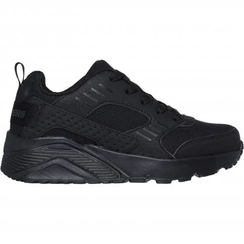 Skechers Uno Lite Beldore | Black | Childrens School Trainers