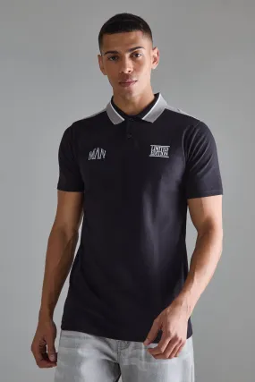 Slim Color Block Polo