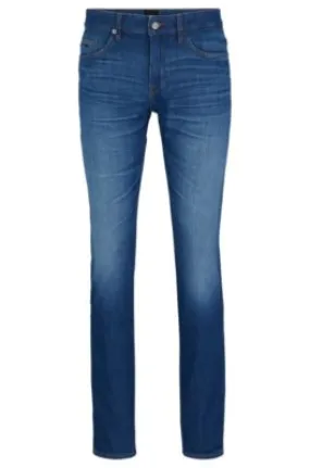 Slim-fit jeans in super-soft blue Italian denim