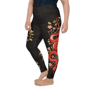 Snakes & Flowers Plus Size Leggings