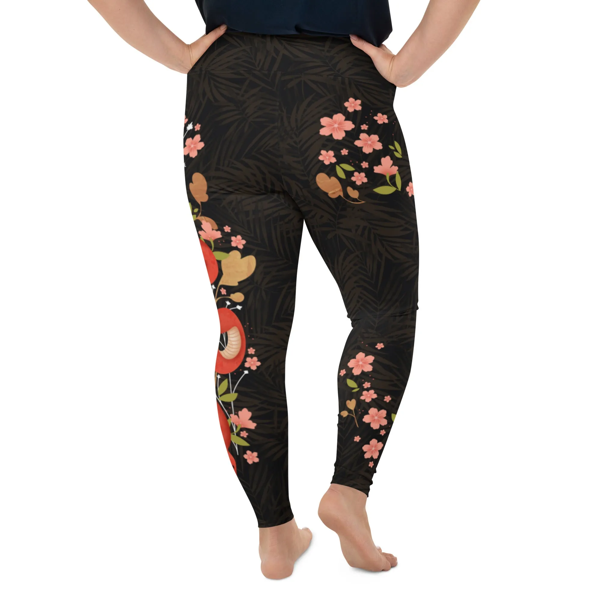 Snakes & Flowers Plus Size Leggings