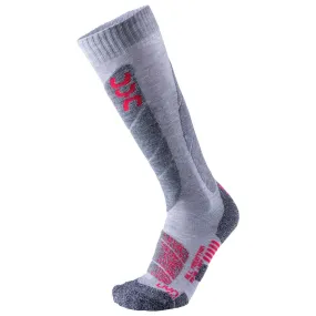 Socks Uyn ---Ski All Mountain Lady Light Grey Melange Coral