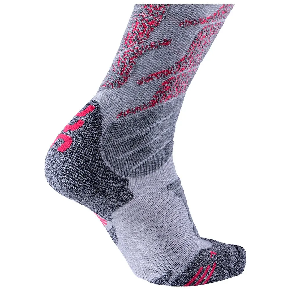 Socks Uyn ---Ski All Mountain Lady Light Grey Melange Coral