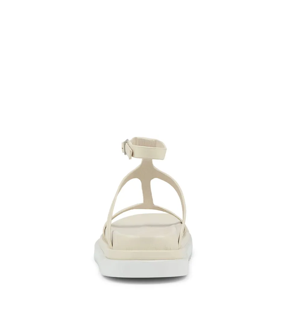 SOL SANA Stefani Footbed Off White Leather Sandals