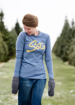 Sota' Long Sleeve Blue Thermal - FINAL SALE