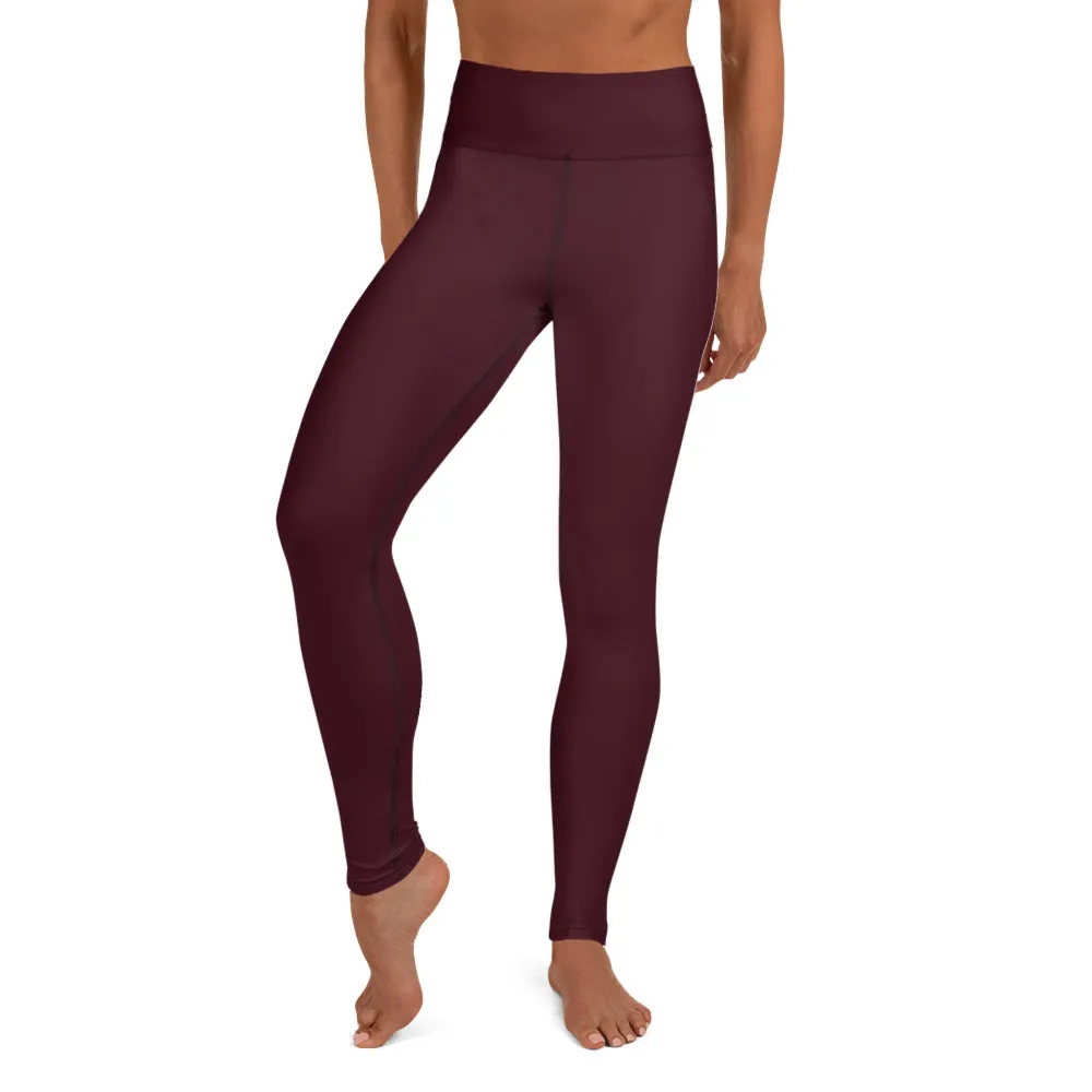 South Central Girl  Burgundy Wine Yoga Leggings