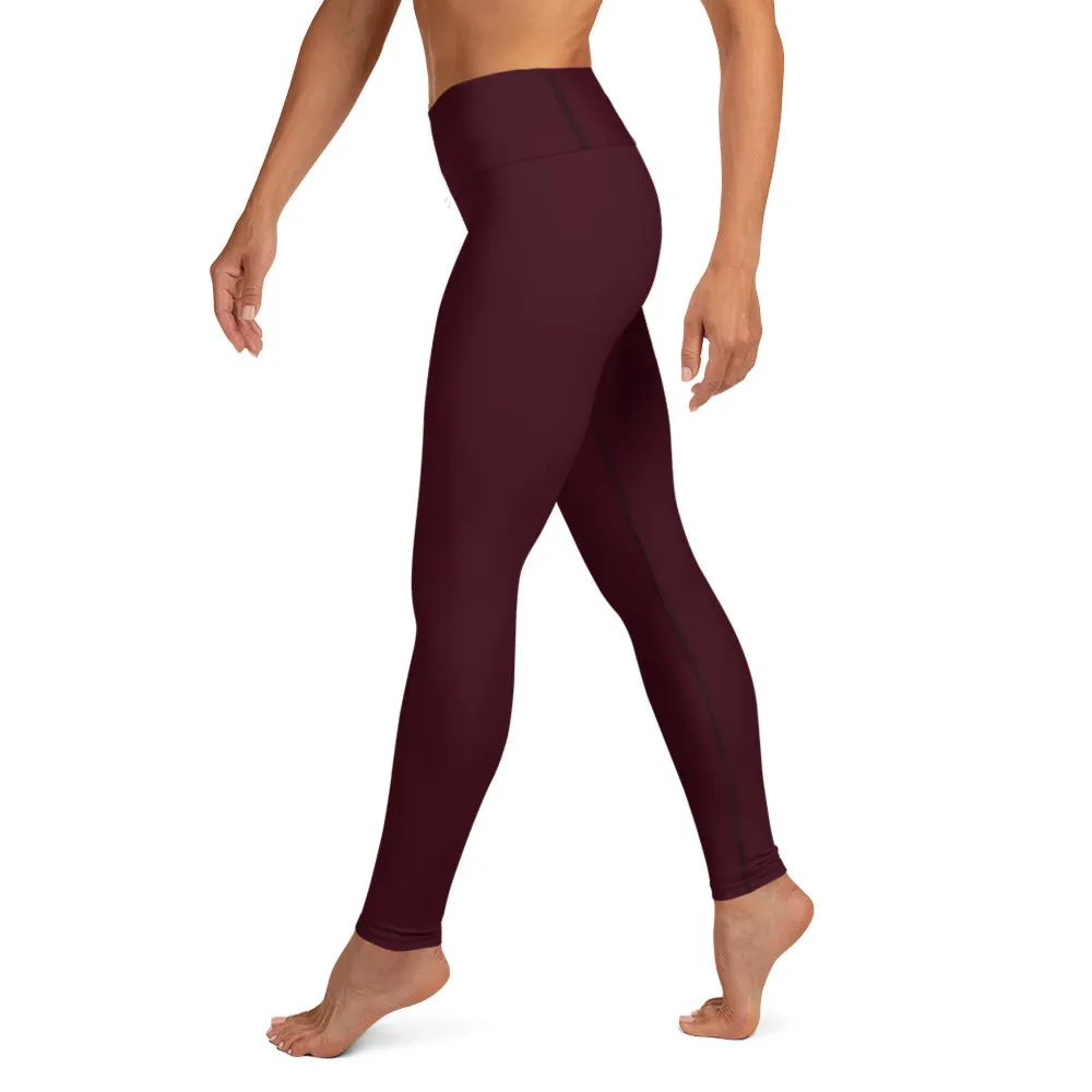 South Central Girl  Burgundy Wine Yoga Leggings