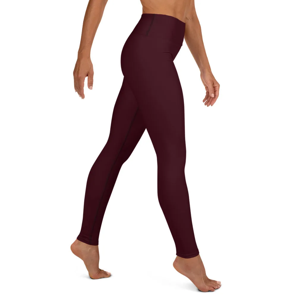 South Central Girl  Burgundy Wine Yoga Leggings