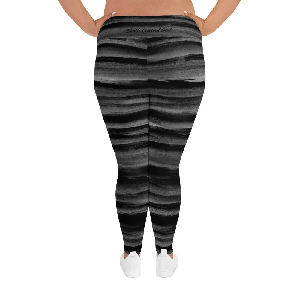 South Central Girl Gray Ombre Plus Size Yoga Leggings