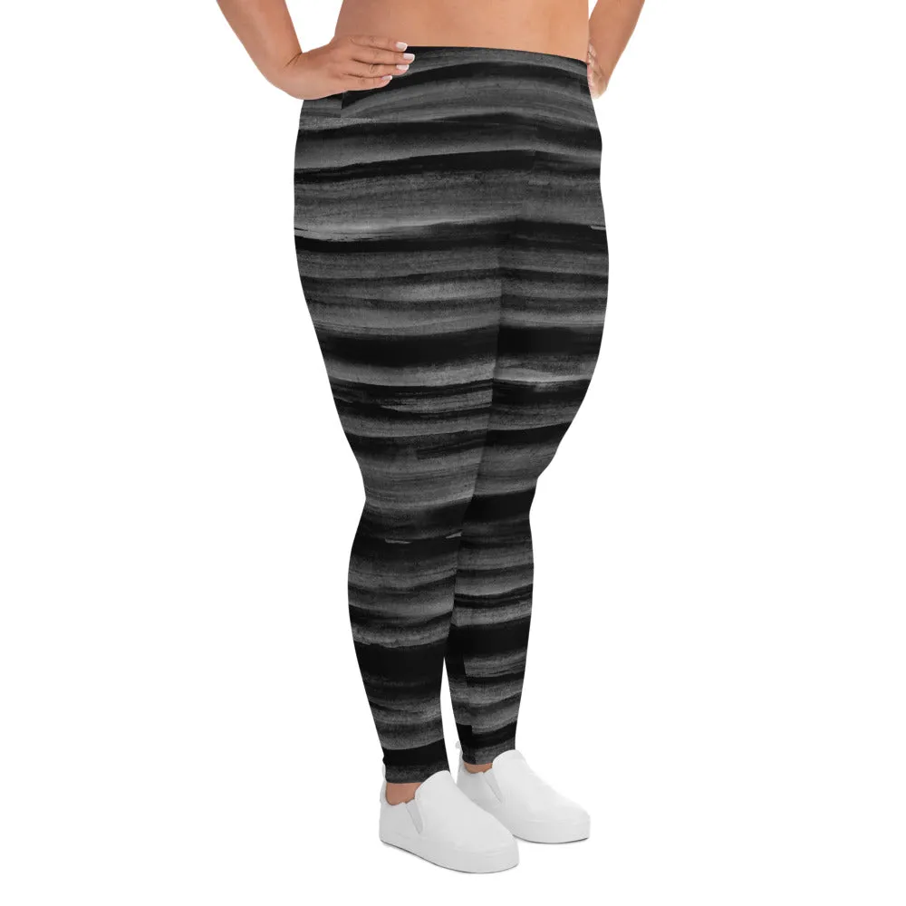 South Central Girl Gray Ombre Plus Size Yoga Leggings