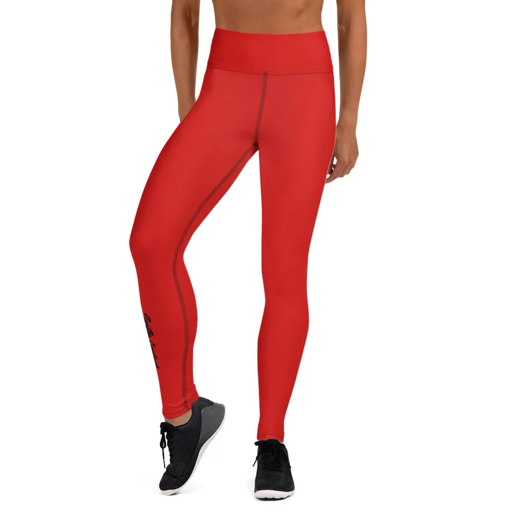 South Central Girl Valentina Red Yoga Leggings