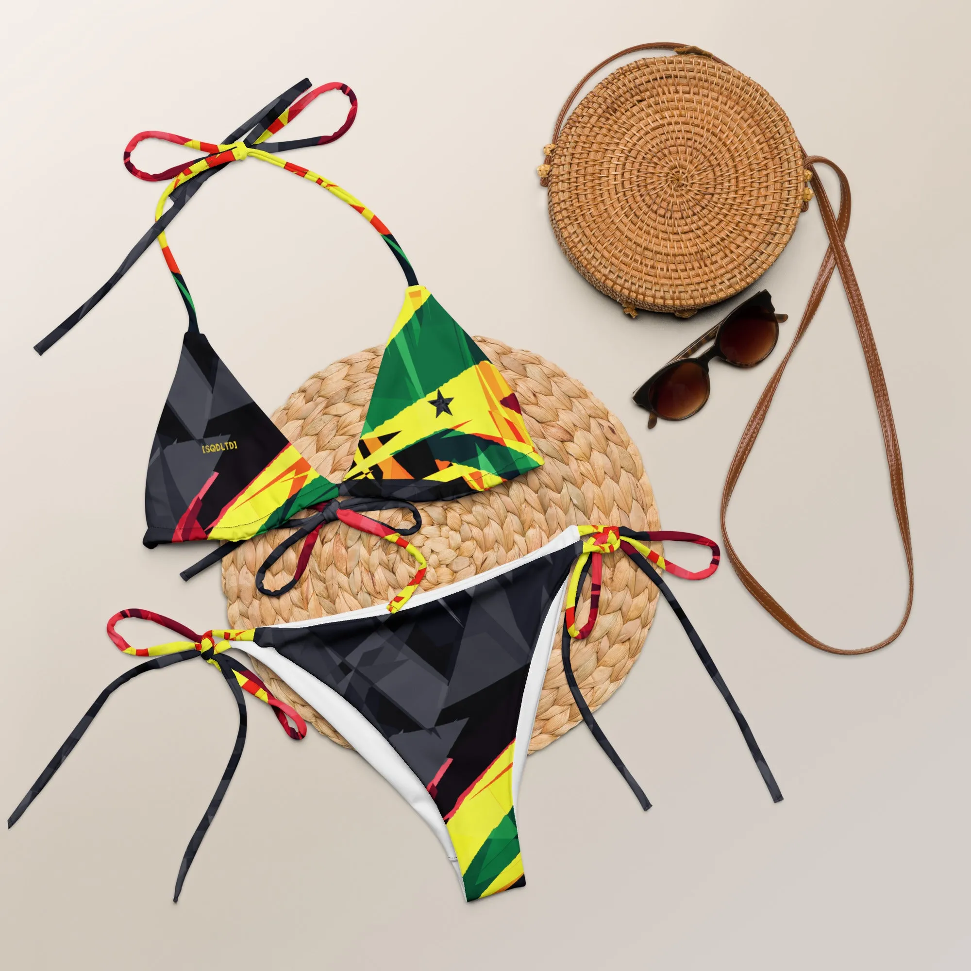 Sqdltd Ghana SB Recycled String Bikini