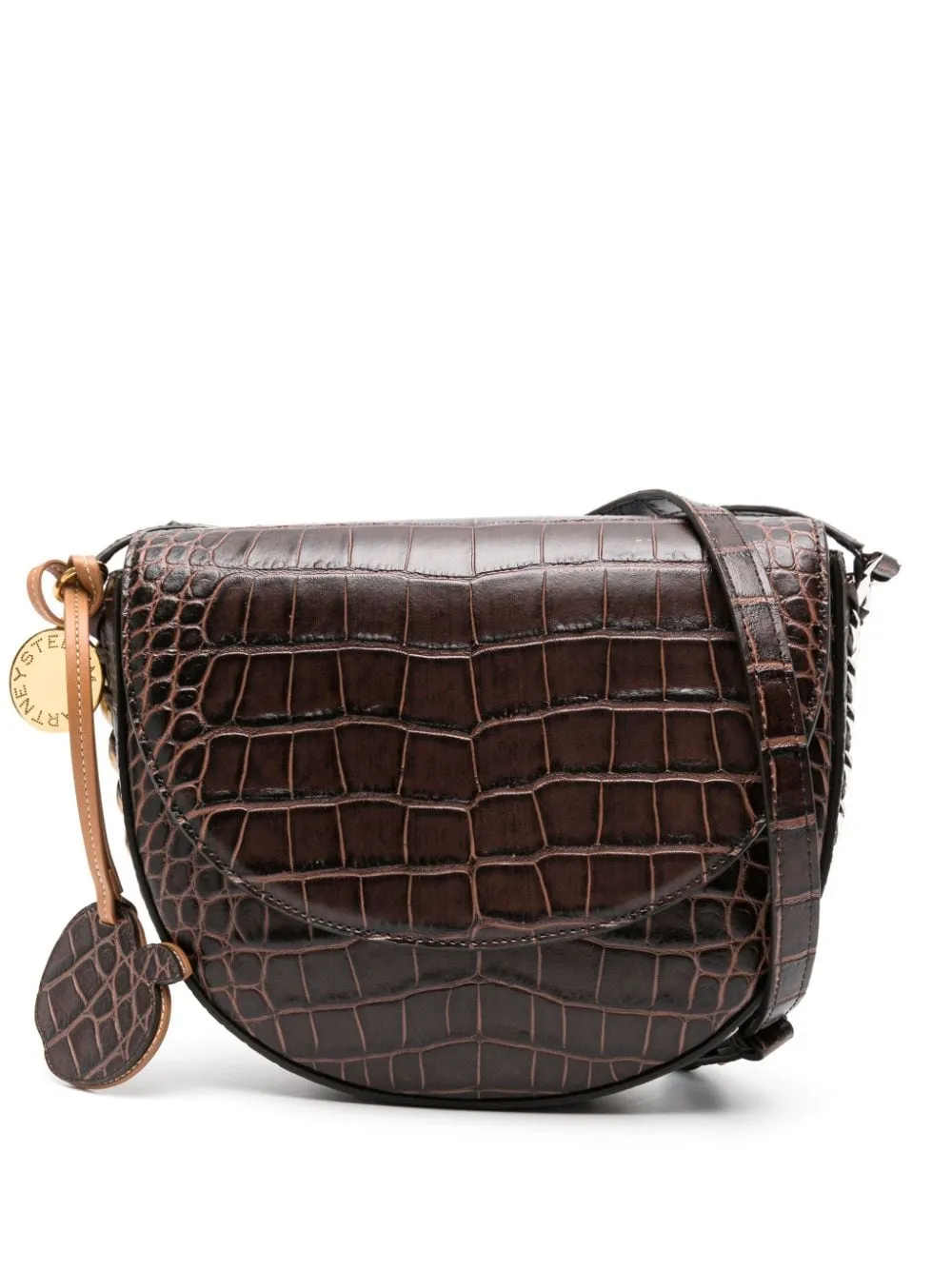 STELLA MCCARTNEY Frayme Embossed-Crocodile Mini Shoulder Bag