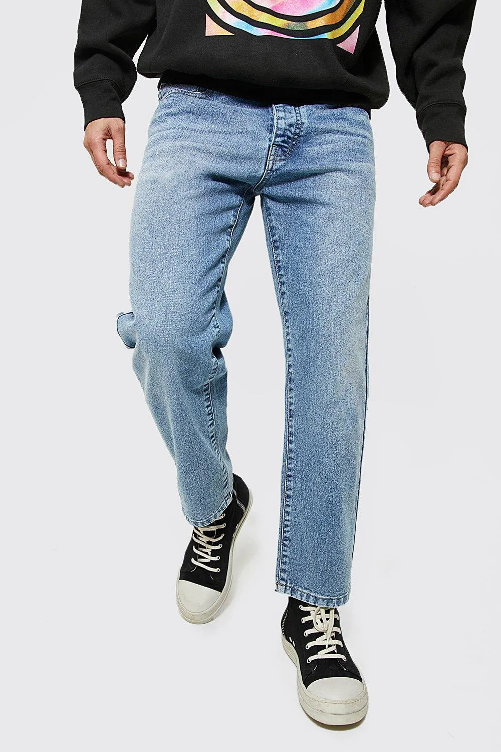 Straight Leg Rigid Cropped Jeans