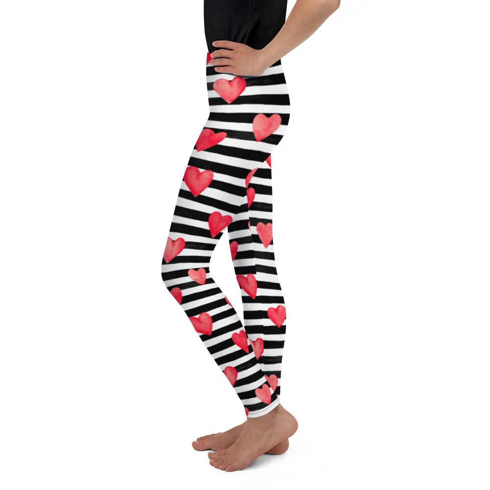 Stripes & Hearts Youth Leggings