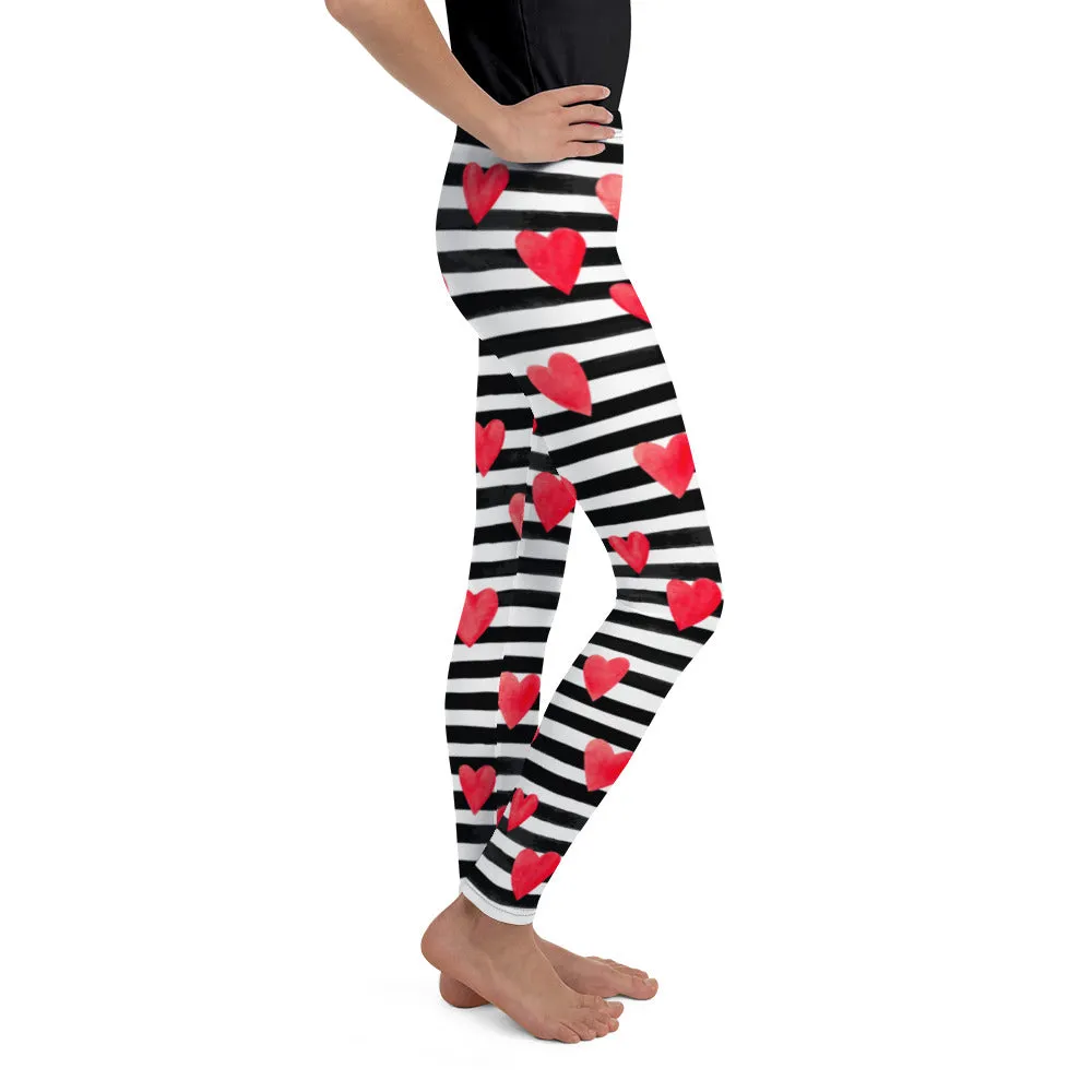 Stripes & Hearts Youth Leggings