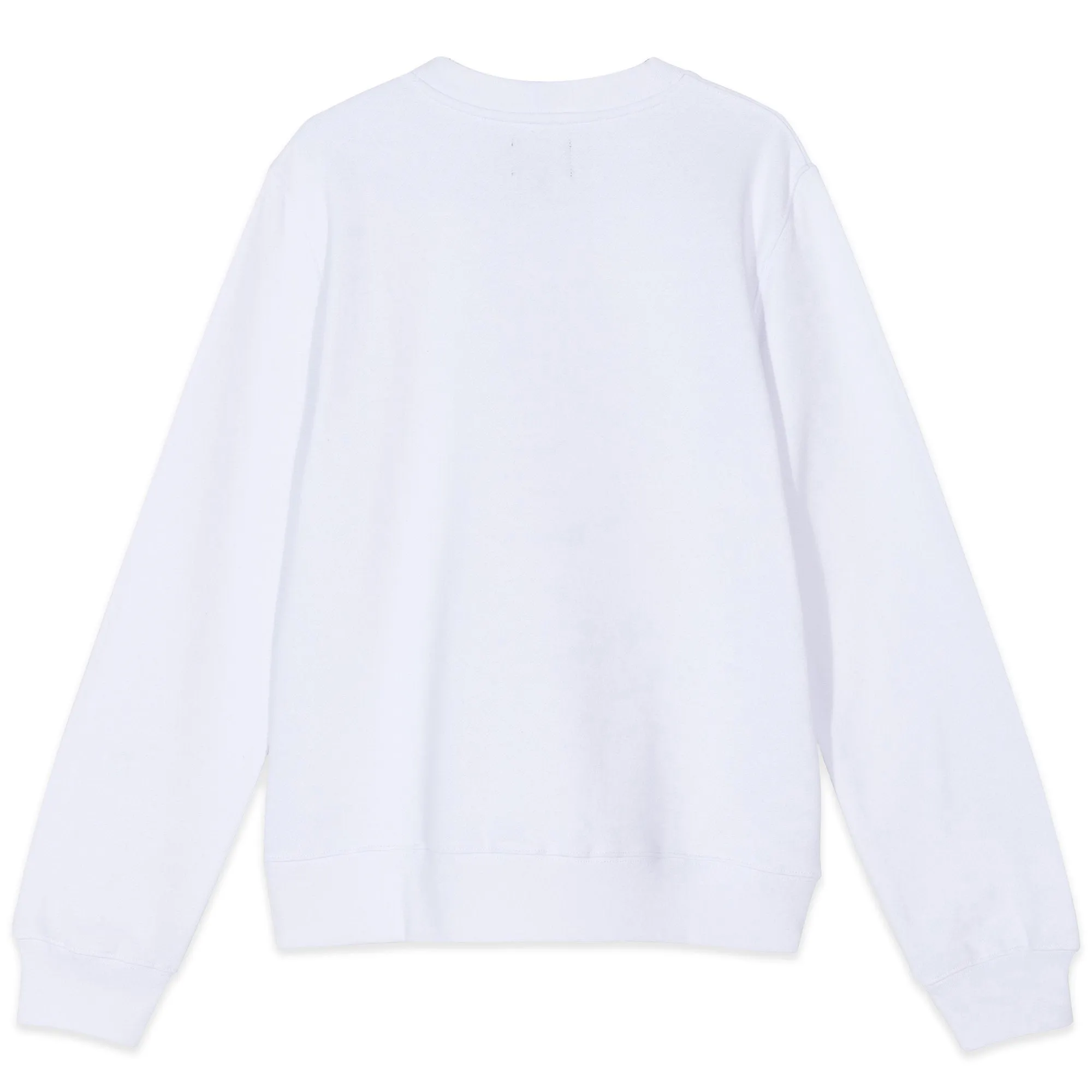 Stussy Quarter Oval Fleece Crewneck White