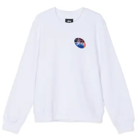 Stussy Quarter Oval Fleece Crewneck White