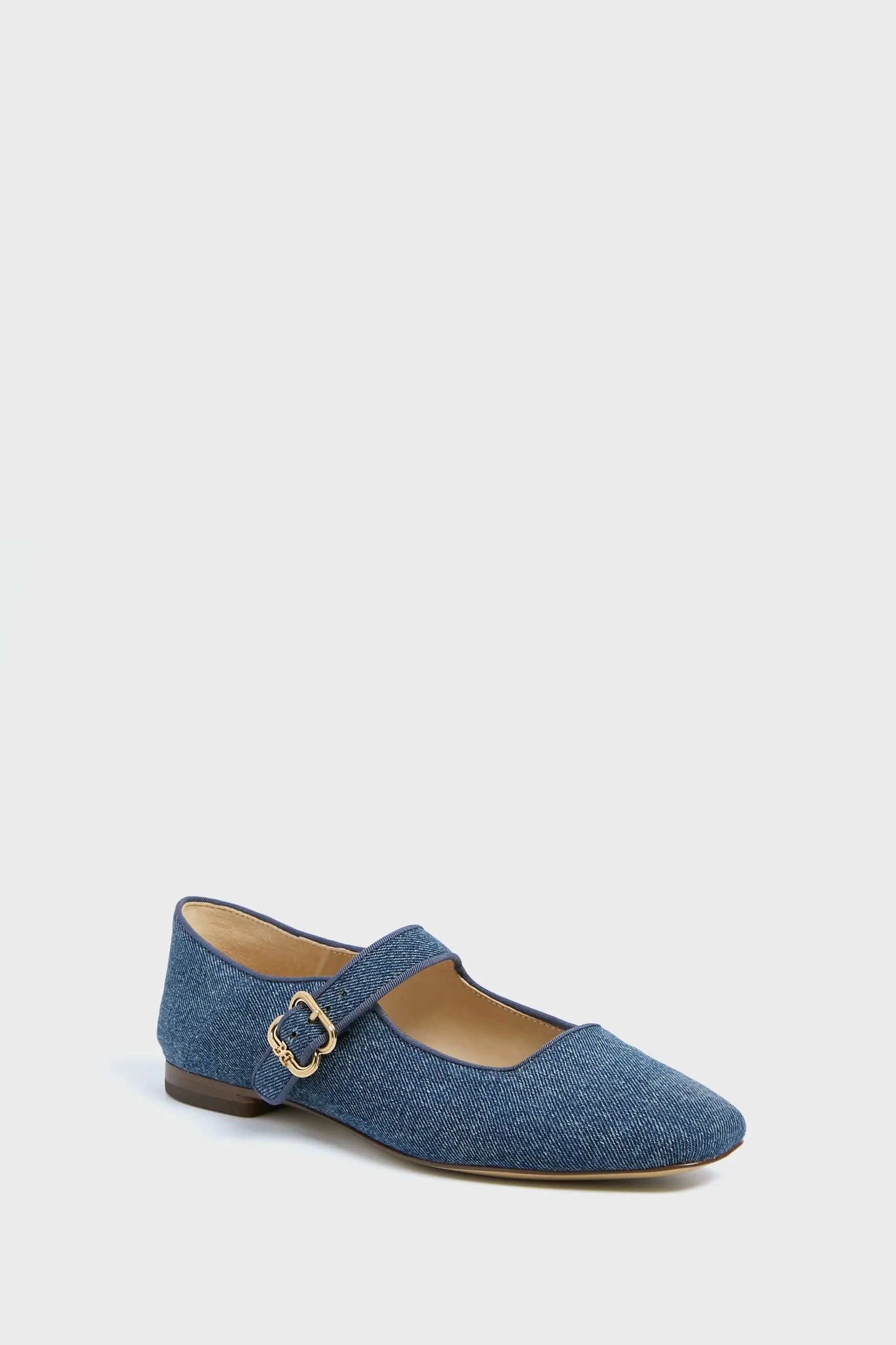 Summer Denim Twill Michaela Flats