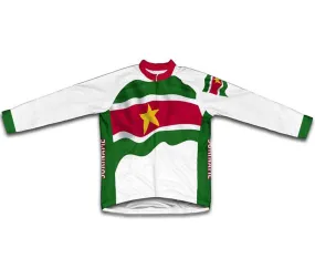 Suriname Flag Winter Thermal Cycling Jersey