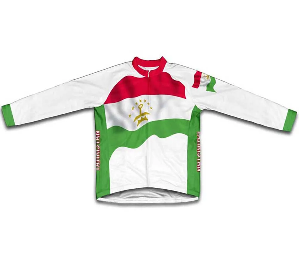 Tajikistan Flag Winter Thermal Cycling Jersey