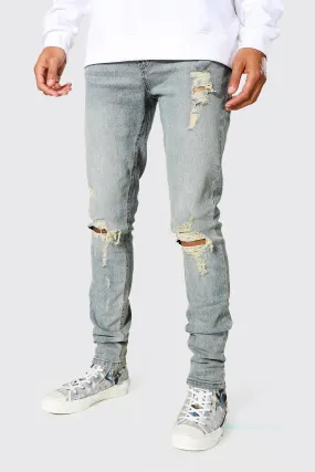 Tall Skinny Busted Knee Distressed Jeans