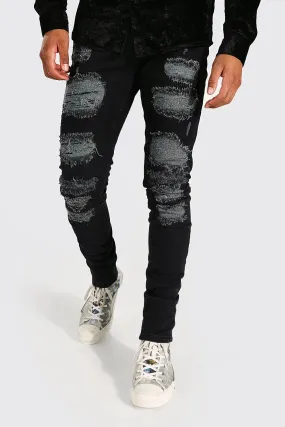 Tall Skinny Stretch Rip & Repair Jeans