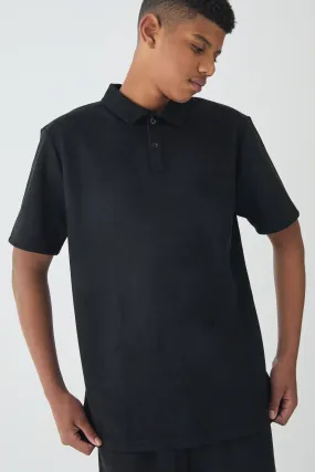 Tall Slim Faux Suede Polo