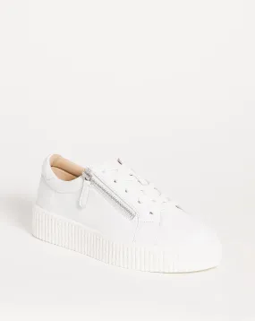 Talulah Leather Side Zip Trainers Extra Wide EEE Fit