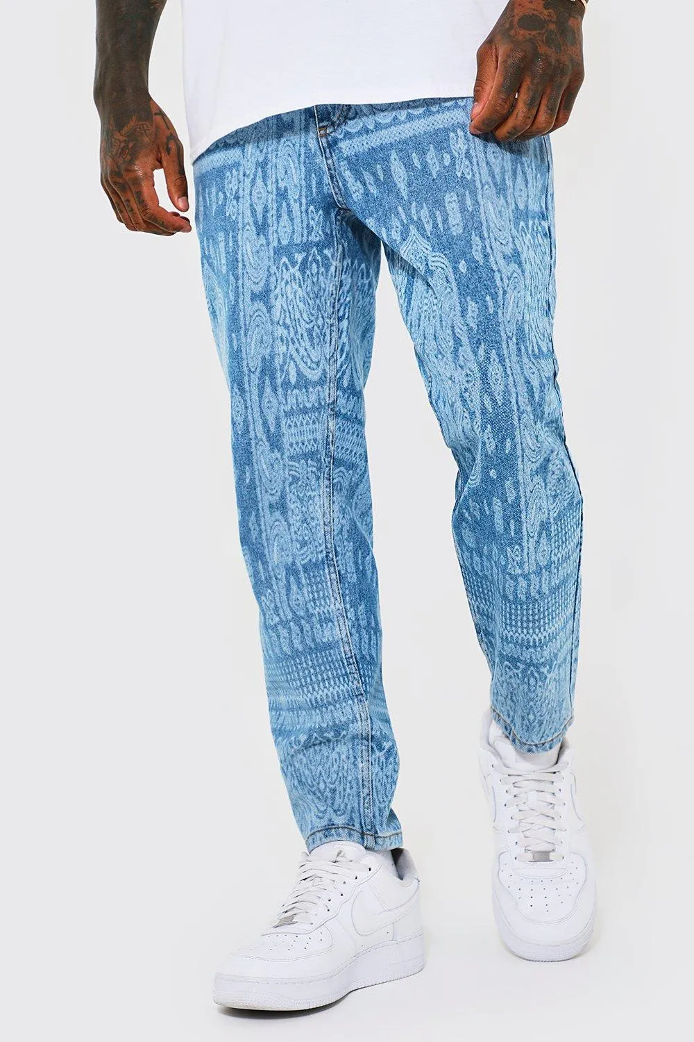 Tapered Fit Rigid Bandana Jeans