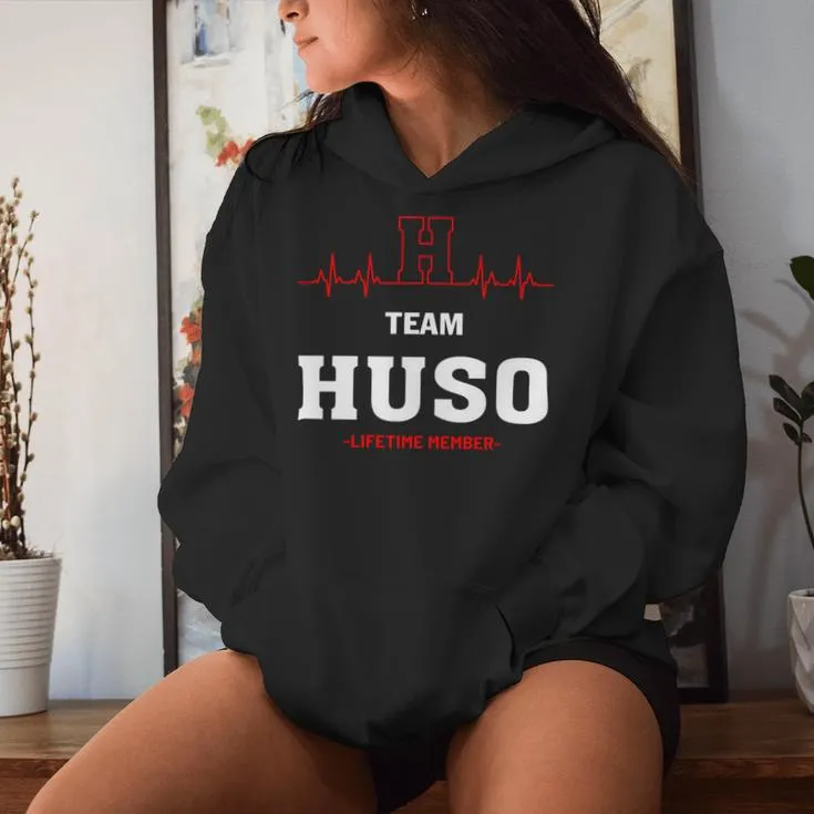 Team Huso Lifetime Member Huso Last Name Women Hoodie