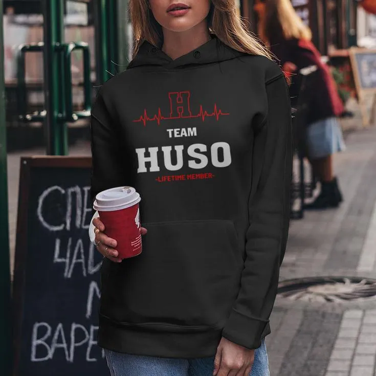 Team Huso Lifetime Member Huso Last Name Women Hoodie