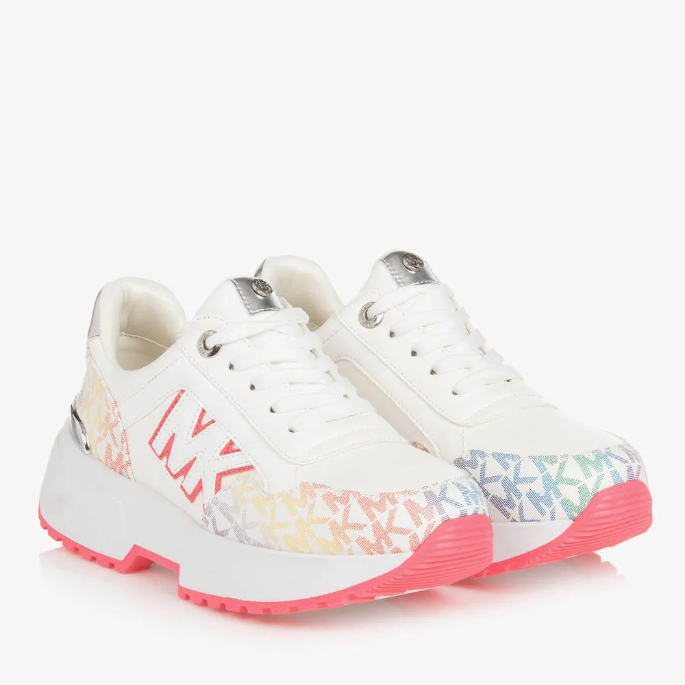 Teen Girls White MK Monogram Trainers