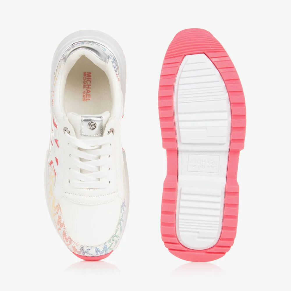 Teen Girls White MK Monogram Trainers