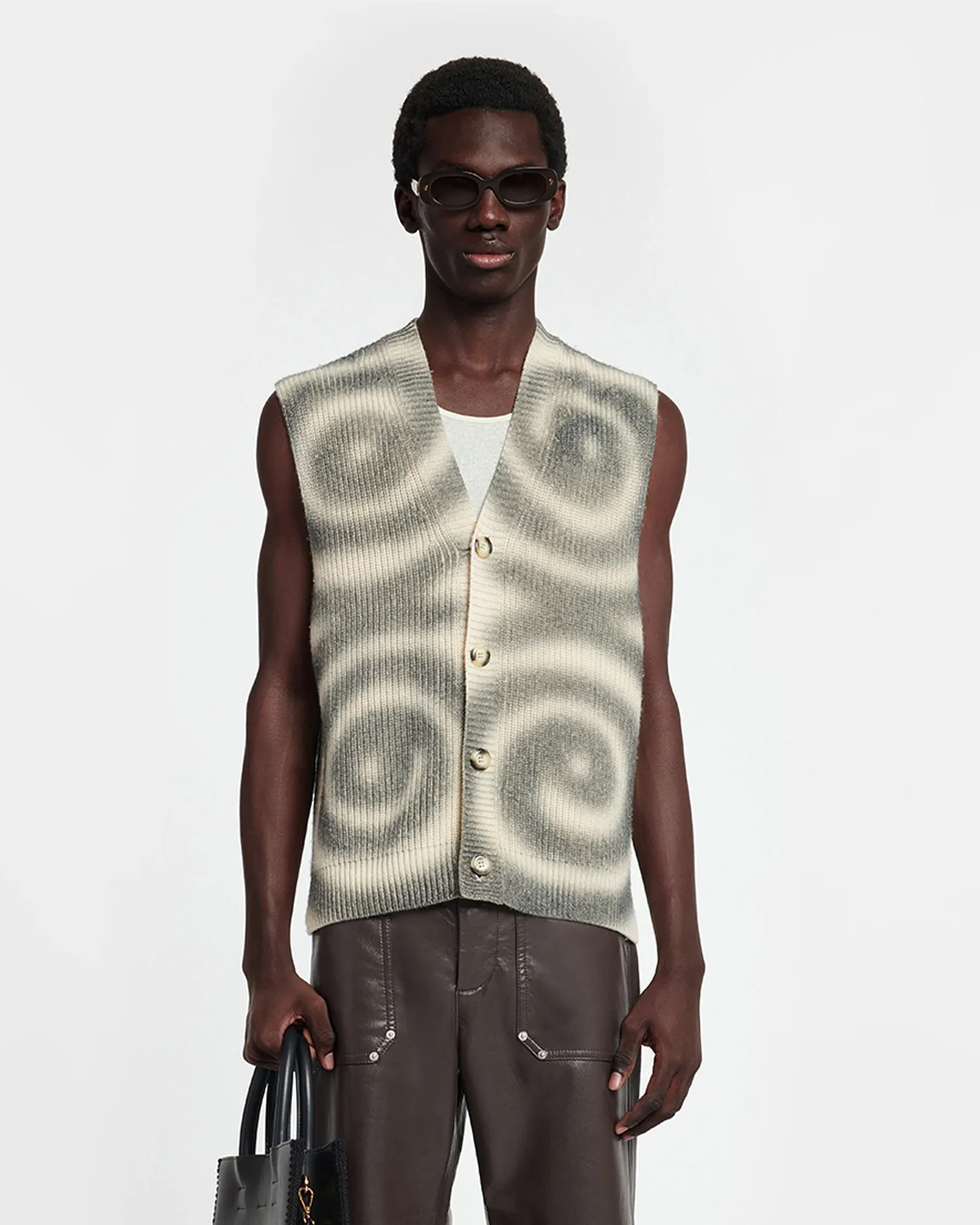 Terence - Cashmere-Blend Vest - Spiral Spray