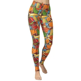 Thanksgiving Celebration Yoga Leggings