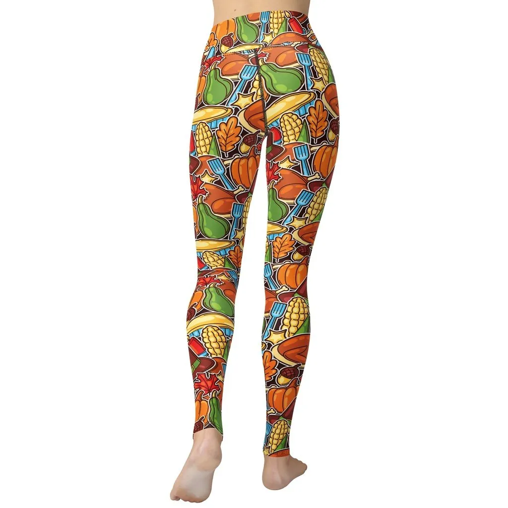 Thanksgiving Celebration Yoga Leggings