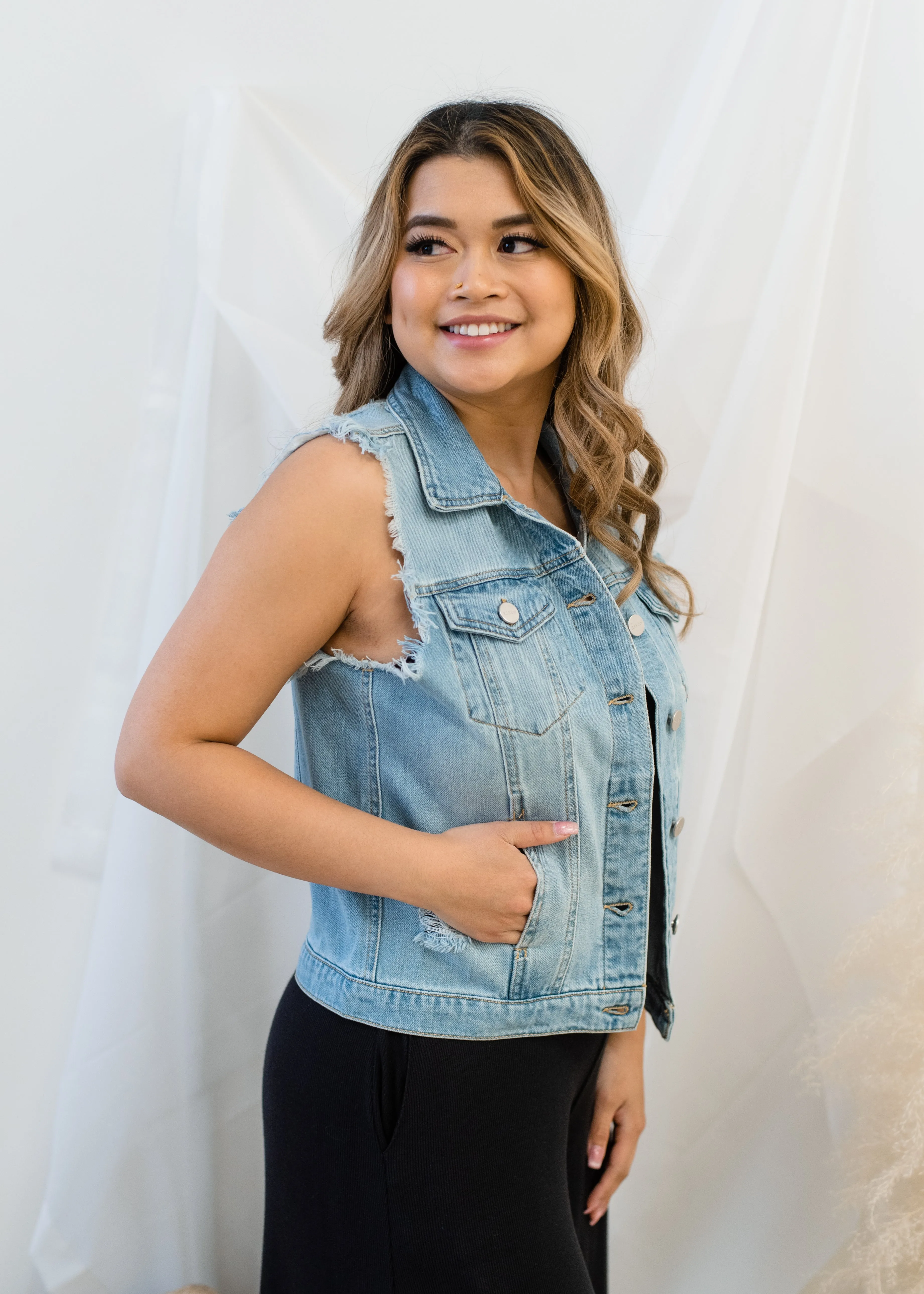 The Harper Denim Vest