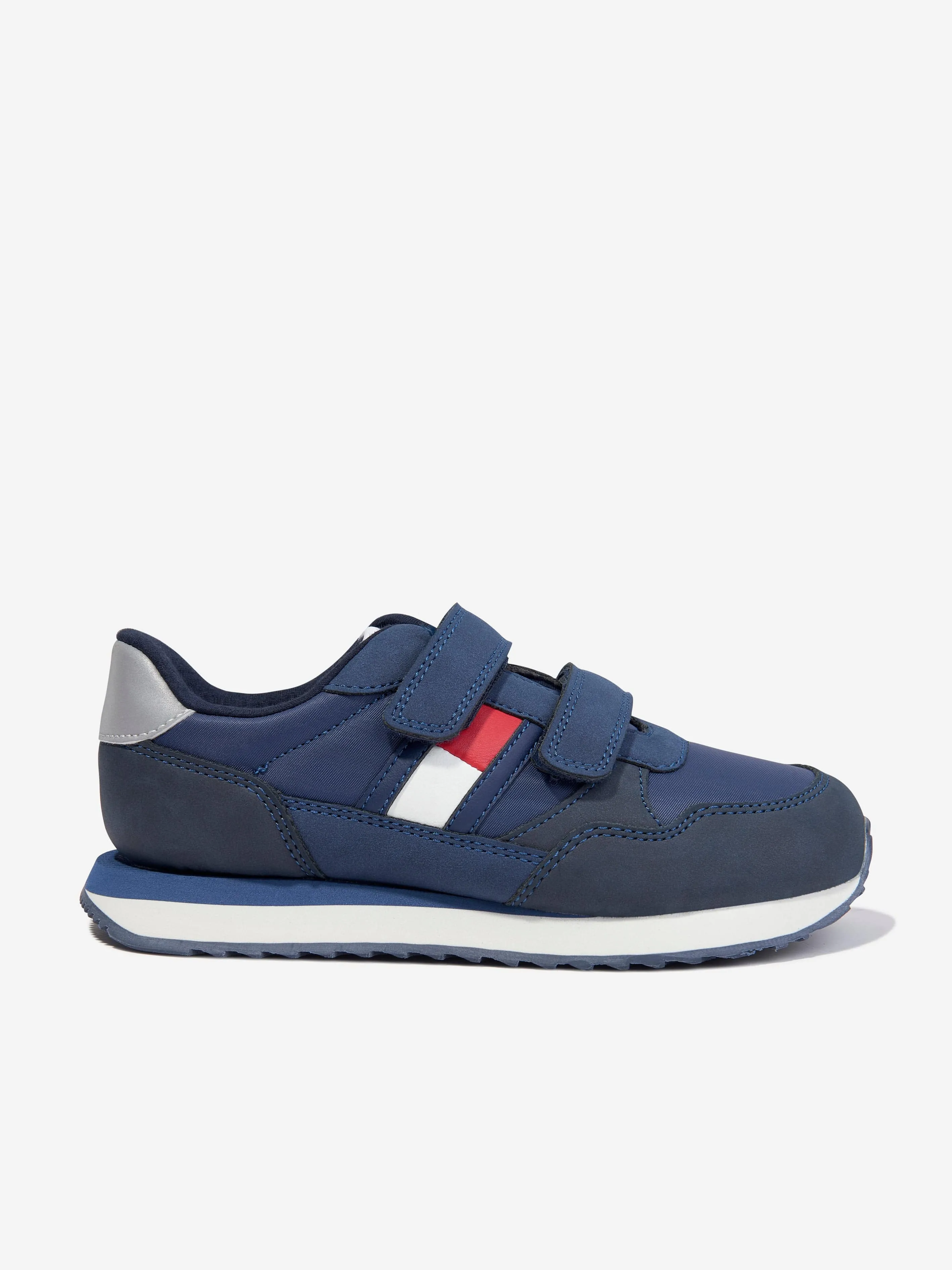 Tommy Hilfiger Boys Flag Low Cut Velcro Trainers in Navy