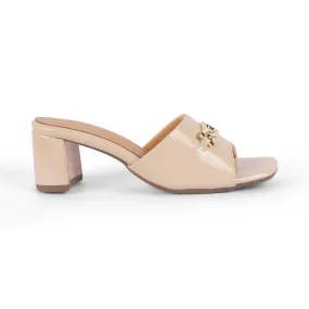 Tresmode Adare Beige Women's Dress Block Heel Sandals