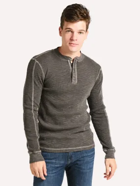     TRUE GRIT  Softest Slub Waffle Thermal Henley    