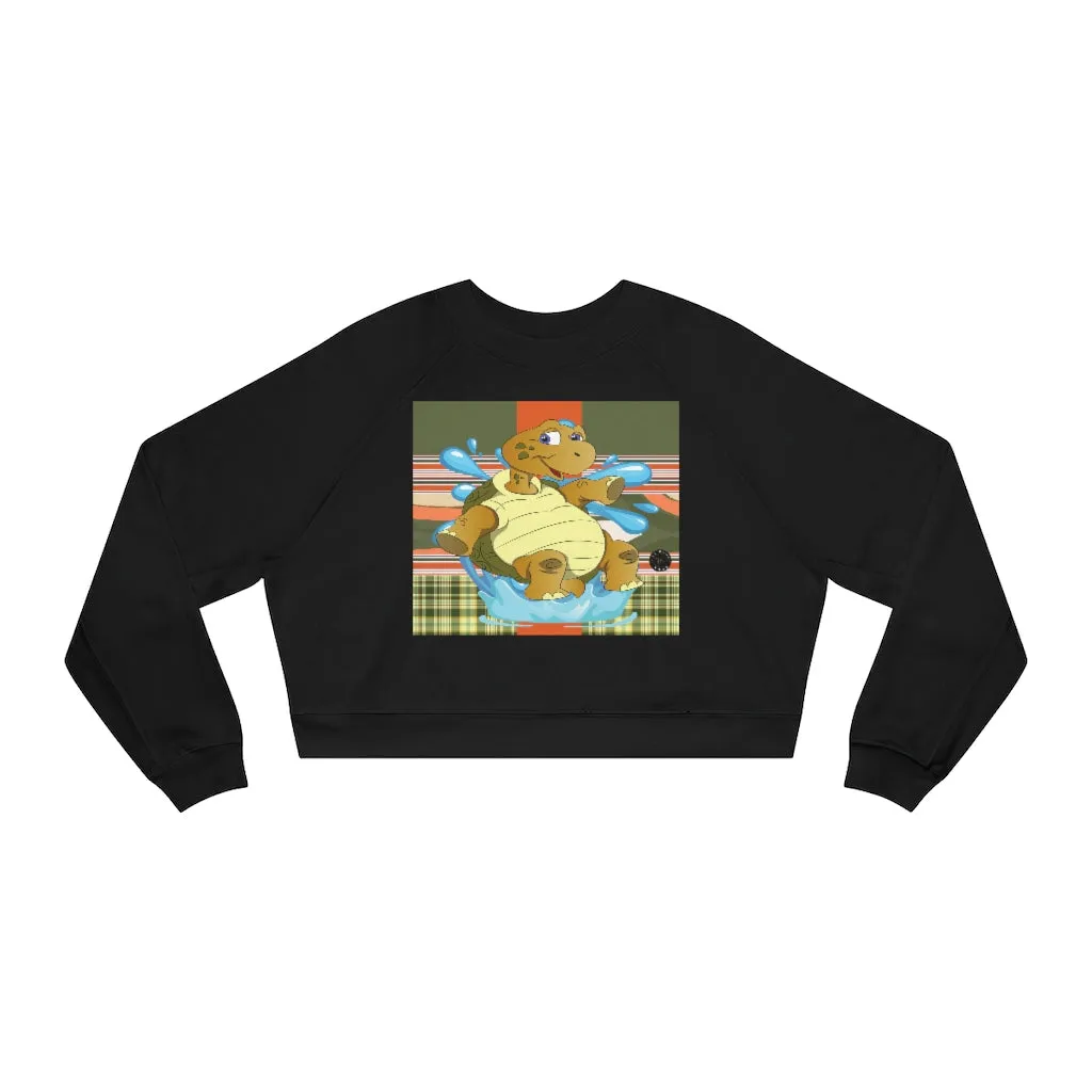 Turtle Splash Cropped Fleece Pullover