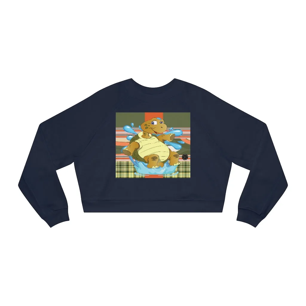 Turtle Splash Cropped Fleece Pullover