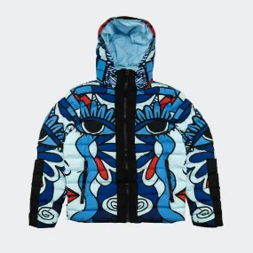 Unisex Roku Studio Abstract Eyes Bubble Jacket Blue