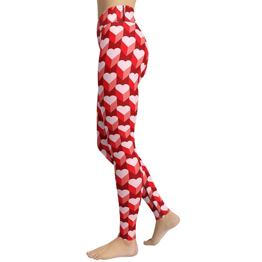 Valentine's Day Heart Yoga Leggings